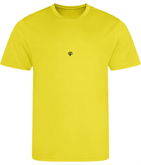 Sun yellow AWDis eco just cool comfort fit mens t-shirt with Gymplode icon logo