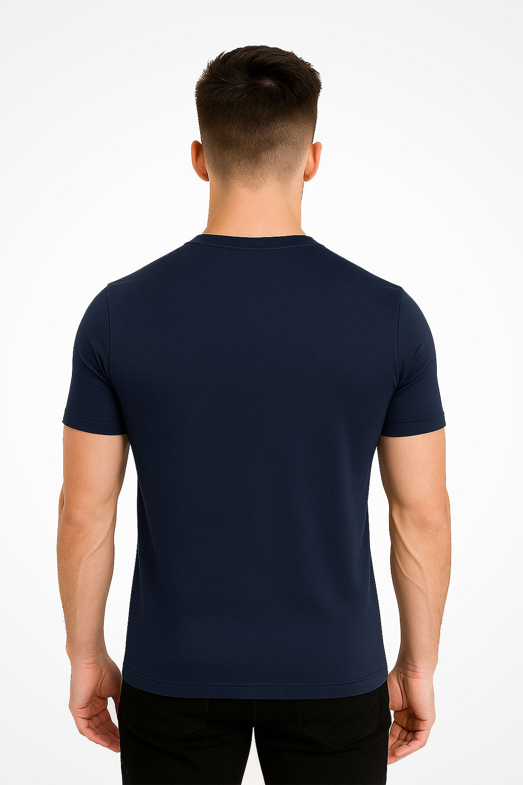 Mens Gymplode TriDri® GL3 muscle fit sports t-shirt with no print, back view