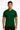 Mens TriLine Sage v-neck sports t-shirt with Gymplode dual mark imprint, front view with model