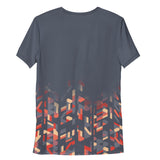 Mens Gymplode VibeCut comfort fit workout t-shirt with no print, back view