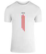 White TriDri® GL3 mens muscle fit sports t-shirt with Gymplode signature logo