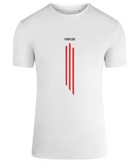 White TriDri® GL3 mens muscle fit sports t-shirt with Gymplode signature logo