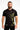 Mens Zest V-Neck activewear t-shirt with Gymplode signature logo, front view with model