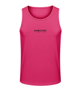 Mens hot pink AWDis Duo Performance sports vest with Gymplode signature logo
