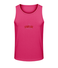 Mens hot pink AWDis T-Geo sporty fit just cool vest with Gymplode sig logo