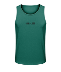 Mens jade green AWDis Duo Performance sports vest with Gymplode signature logo