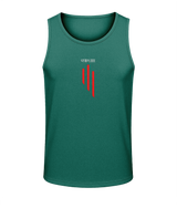 Mens jade green AWDis GS3 sporty fit training vest with Gymplode sig logo