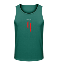 Mens jade green AWDis GS3 sporty fit training vest with Gymplode sig logo