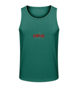 Mens jade green AWDis T-Geo sporty fit just cool vest with Gymplode sig logo