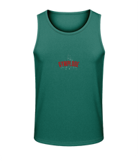 Mens jade green AWDis T-Geo sporty fit just cool vest with Gymplode sig logo