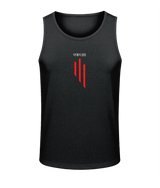 Mens jet black AWDis GS3 sporty fit training vest with Gymplode sig logo