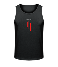 Mens jet black AWDis GS3 sporty fit training vest with Gymplode sig logo