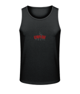 Mens jet black AWDis T-Geo sporty fit just cool vest with Gymplode sig logo