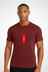 Mens Just Cool muscle fit Gymplode t-shirt with signature logo, front view with model