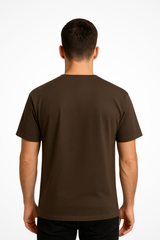 Mens Just Don't Quit relaxed fit Gymplode t-shirt with no print, back view with model