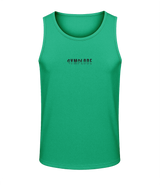 Mens kelly green AWDis Duo Performance sports vest with Gymplode signature logo