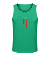 Mens kelly green AWDis GS3 sporty fit training vest with Gymplode sig logo