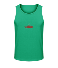 Mens kelly green AWDis T-Geo sporty fit just cool vest with Gymplode sig logo