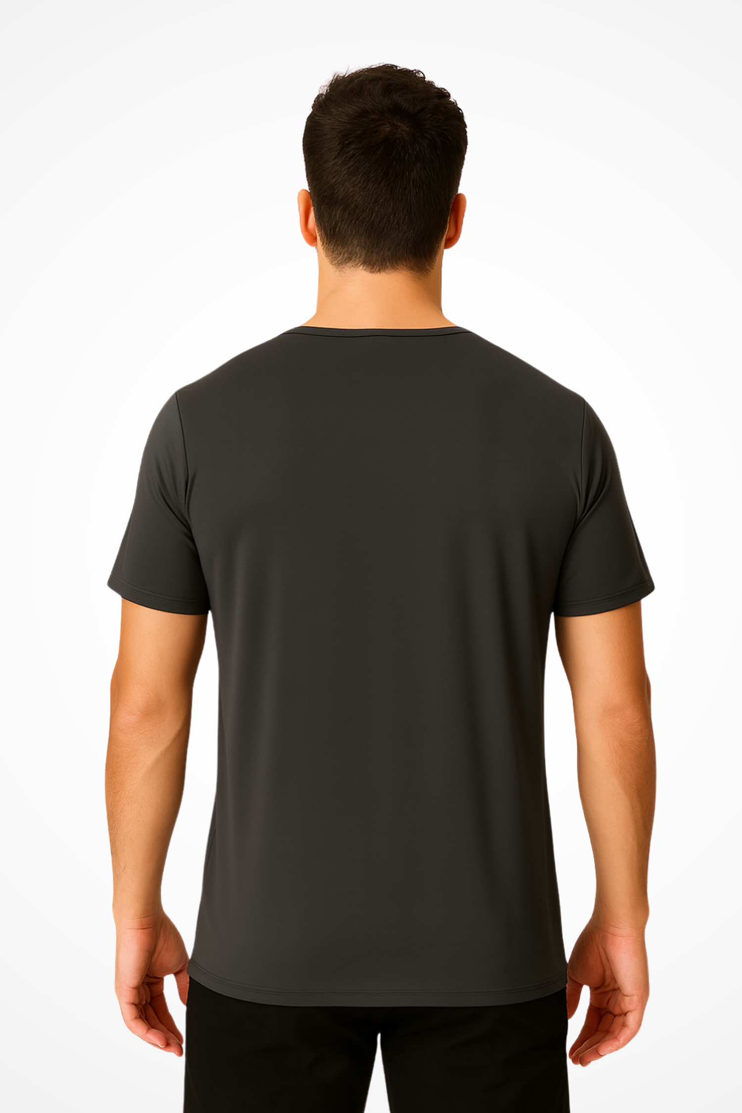 Mens No Days Off comfort fit Gymplode streetwear t-shirt with no print, back view with model