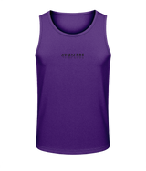 Mens purple AWDis Duo Performance sports vest with Gymplode signature logo
