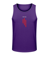 Mens purple AWDis GS3 sporty fit training vest with Gymplode sig logo