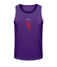 Mens purple AWDis GS3 sporty fit training vest with Gymplode sig logo