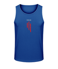 Mens royal blue AWDis GS3 sporty fit training vest with Gymplode sig logo
