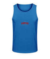 Mens sapphire blue AWDis T-Geo sporty fit just cool vest with Gymplode sig logo