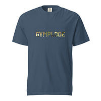 Military Style unisex midnight Gymplode t-shirt with signature logo imprint, front view
