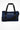 Navy blue rounded end Gymplode duffle bag with signature logo, front view