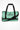 Ocean teal rounded end Gymplode duffle bag with dual mark, front view