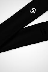 Close up view of Gymplode icon logo on the onyx headband