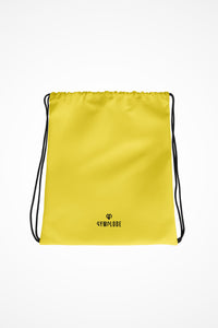 Paris daisy lightweight drawstring bag with Gymplode dual mark imprint, front view