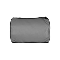 Smoke grey rounded end Gymplode duffle bag with no print, bottom view