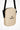 Soft beige Gymplode slingback utility bag with dual mark imprint, front view