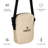 Soft beige Gymplode slingback utility bag key features