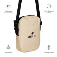 Soft beige Gymplode slingback utility bag key features