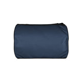 Storm blue rounded end Gymplode duffle bag with no print, bottom view