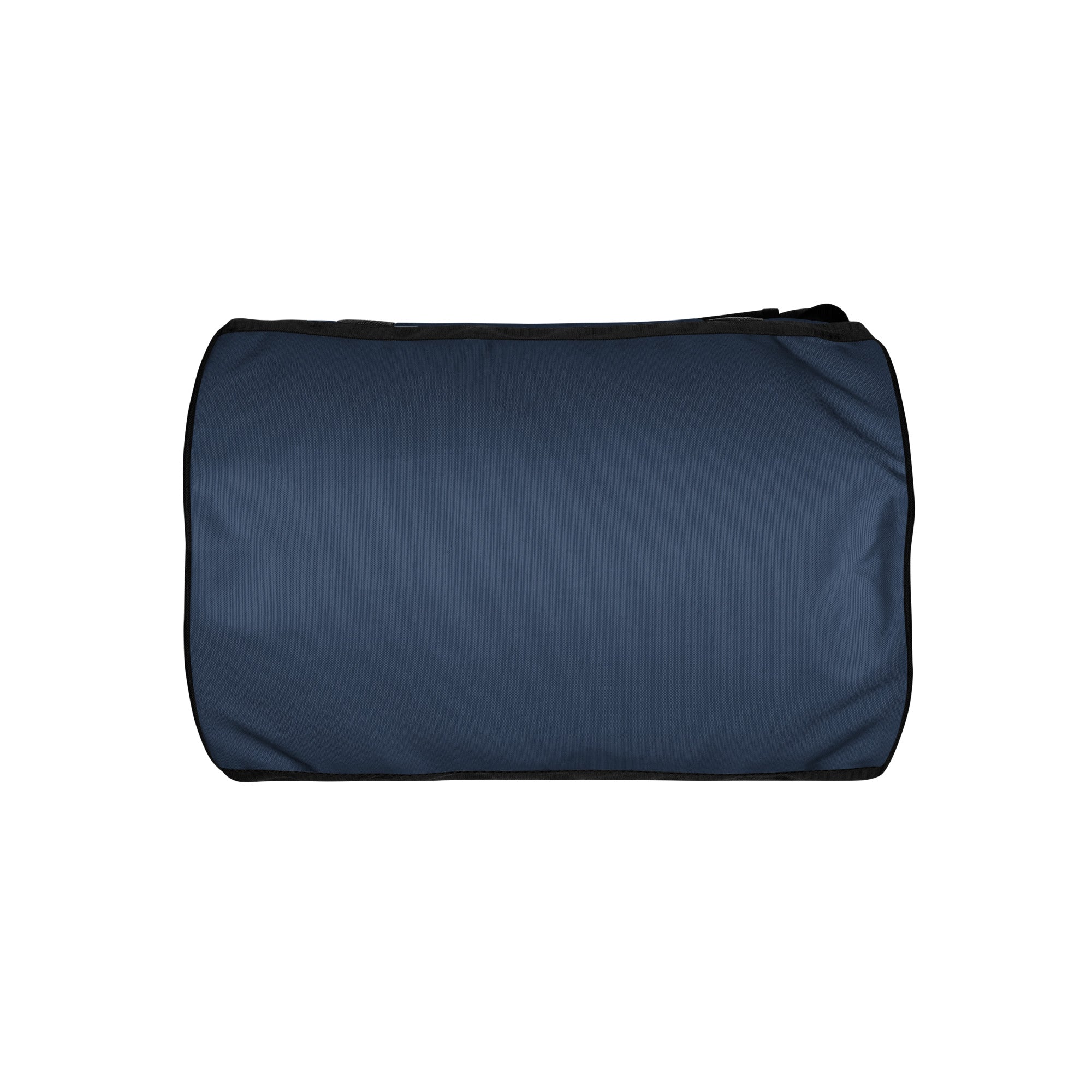 Storm blue rounded end Gymplode duffle bag with no print, bottom view