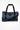 Storm blue rounded end Gymplode duffle bag with icon logo, front view