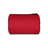 Sunset red rounded end Gymplode duffle bag with no print, bottom view