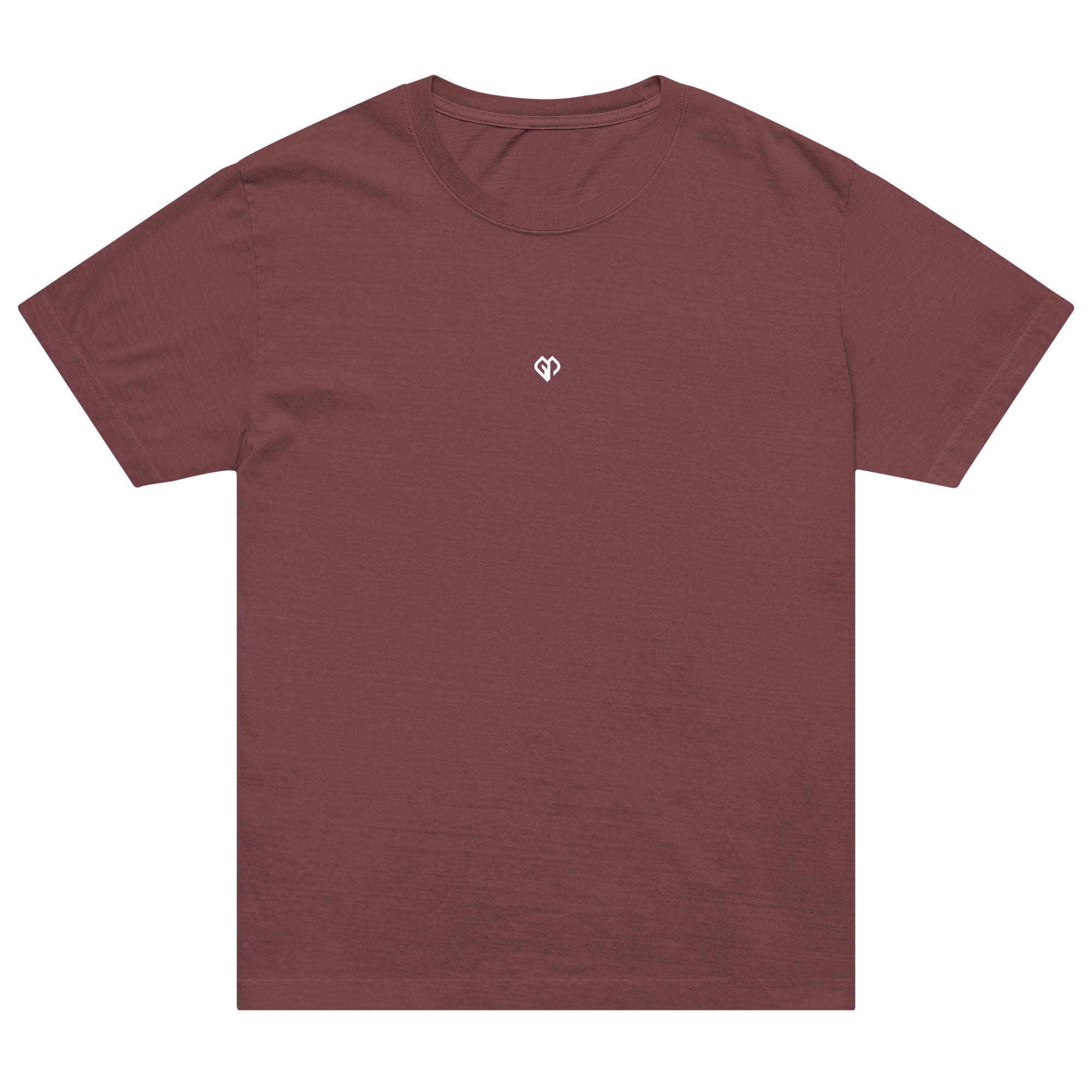 Washed maroon Oversized Vintage unisex t-shirt with Gymplode iconic imprint