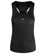 Womens black TriDri® recycled racerback vest with Gymplode icon imprint