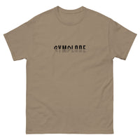 Womens Classic Everyday brown savana Gymplode t-shirt with signature logo print, front view