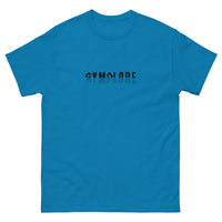 Womens Classic Everyday sapphire Gymplode t-shirt with signature logo print, front view