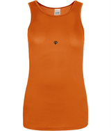 Womens electric orange AWDis girlie fit just cool vest with Gymplode icon logo