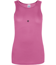 Womens electric pink AWDis girlie fit just cool vest with Gymplode icon logo