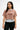 Womens Everyday relaxed fit Gymplode chillout crop top with signature logo, front view with model