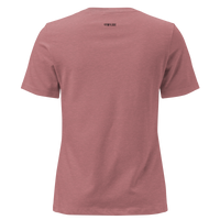 Womens Graffiti Heart girlie fit heather mauve Gymplode casualwear t-shirt with signature logo, back view