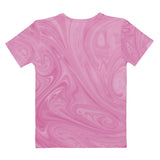 Womens Gymplode Aurora Pink regular fit sports t-shirt with no print, back view